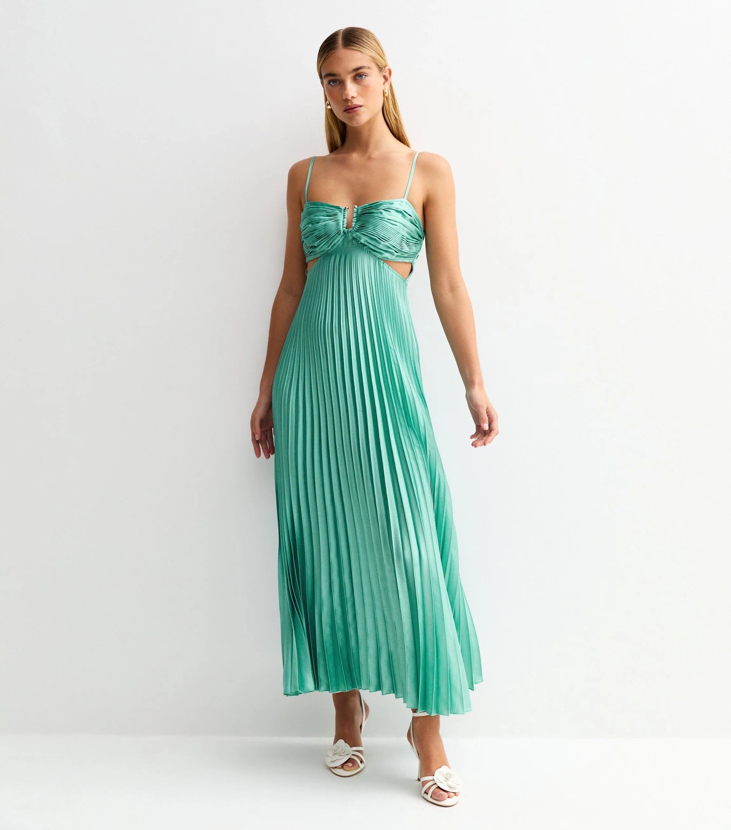 Velora | Robe Plissée  émeraude