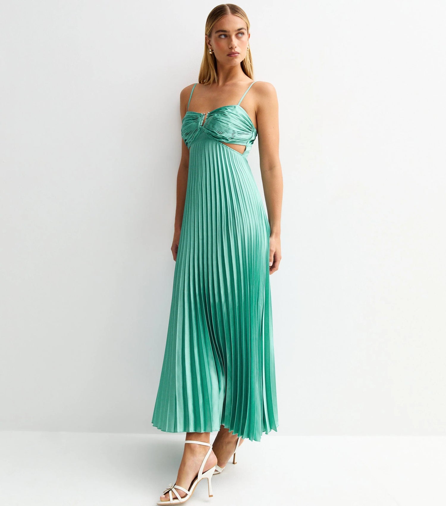 Velora | Robe Plissée  émeraude